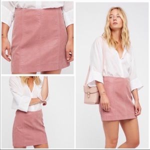 Free People Modern Femme Vegan Suede Mini Skirt